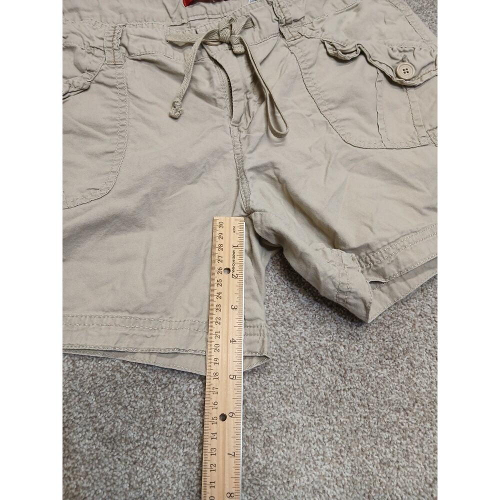 Y2K Indie Sleaze UNIONBAY Low Rise Cargo Shorts Sz 11 Khaki Cotton Utility 2000s - Picture 11 of 12